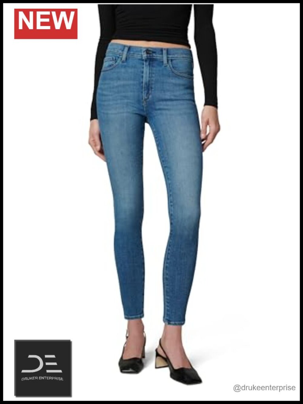 High Rise Skinny Jeans - Stretchy Denim